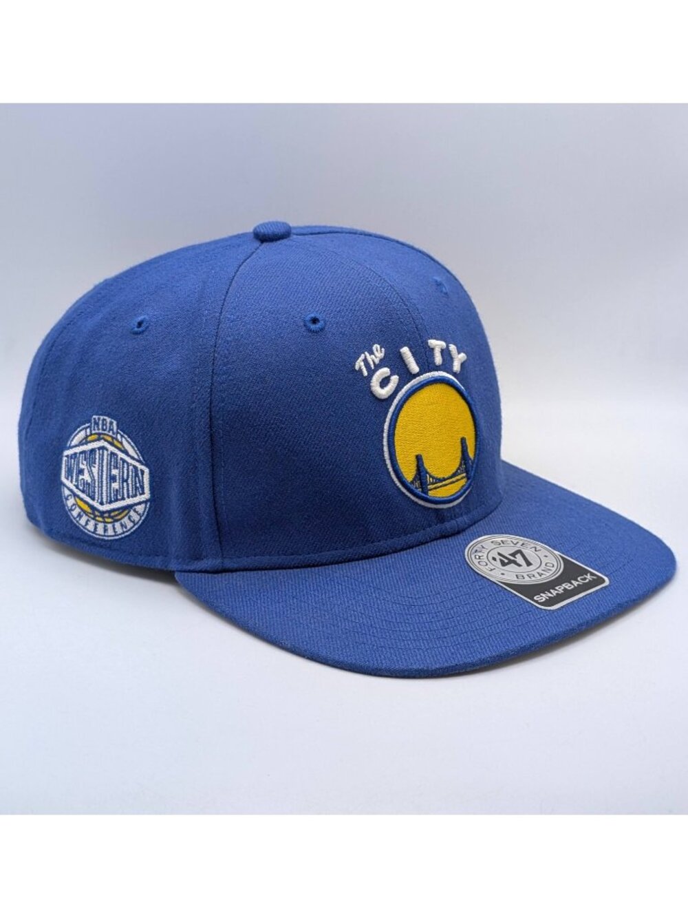 Golden State Warriors The City NBA '47 Brand Snapback Hat Cap Blue Basketball